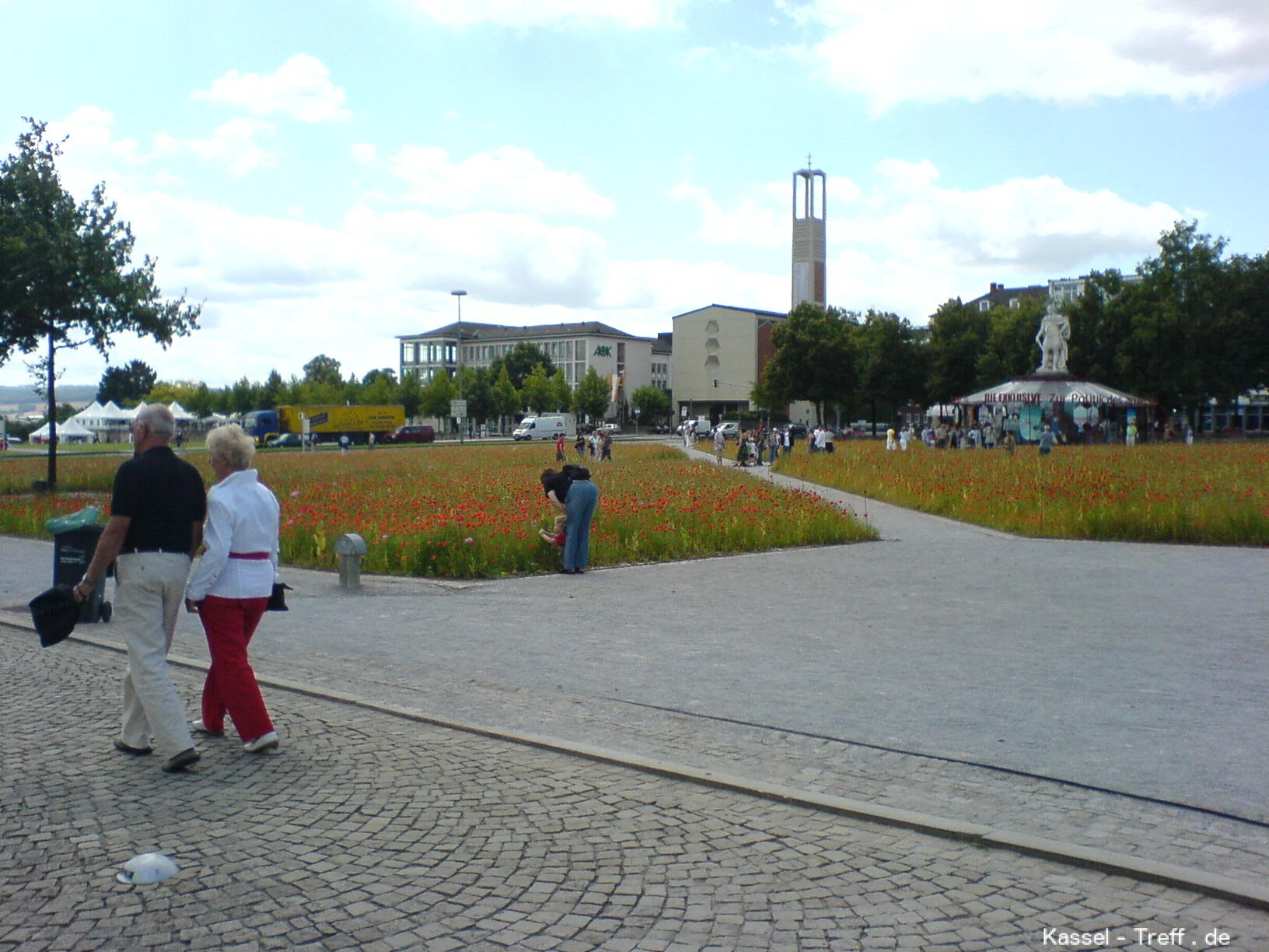 Mohnfeld am Friedrichsplatz zur documenta